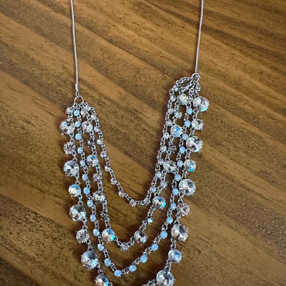 LOFT Elegant Silver Colored Adjustable Fashion Necklace